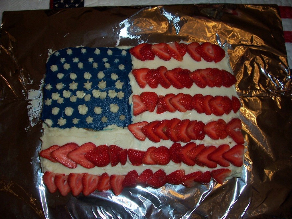 4th of July 'Flag' Cake