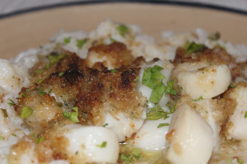 Baked Scallops Scampi Style