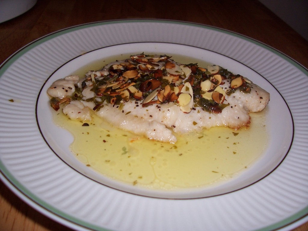 Broiled Flounder Amandine