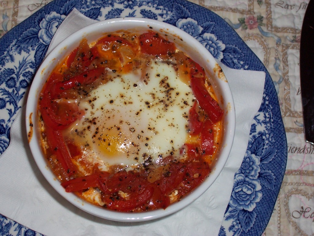 Piperade with Baked Egg