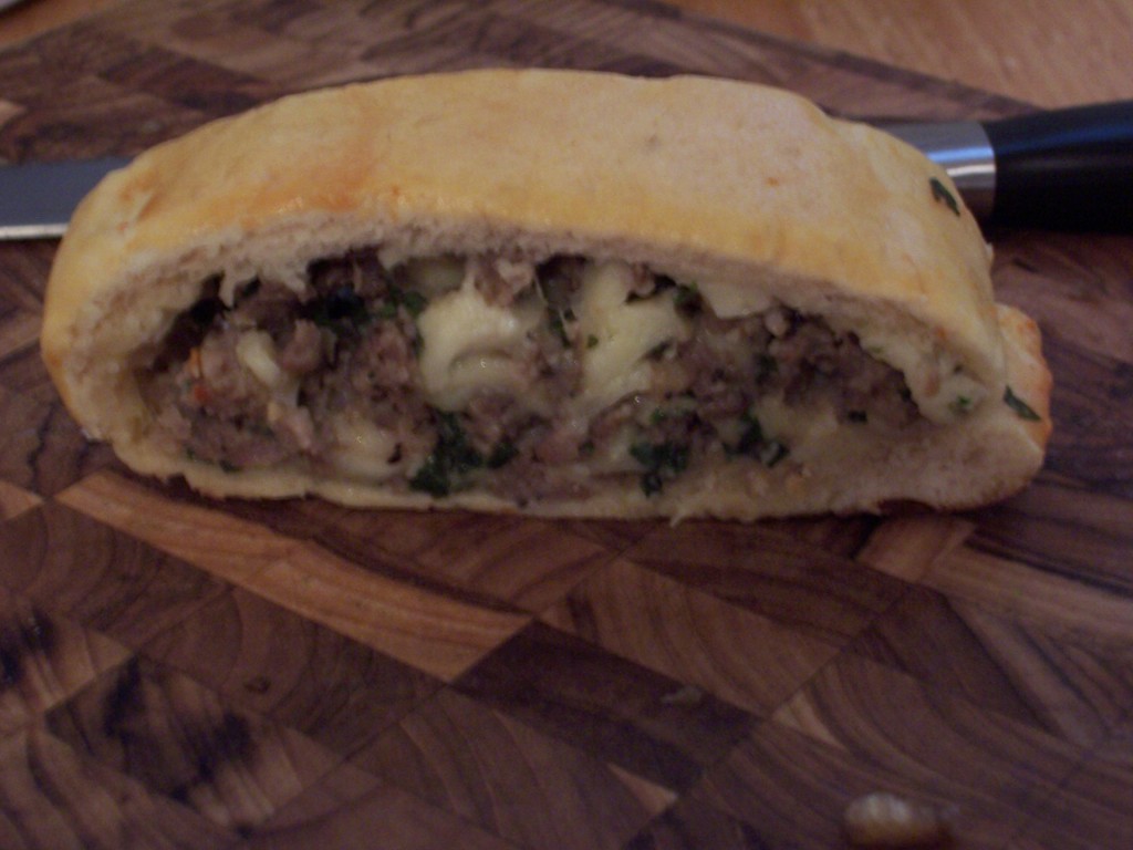 Sausage and 3 Cheese Bread