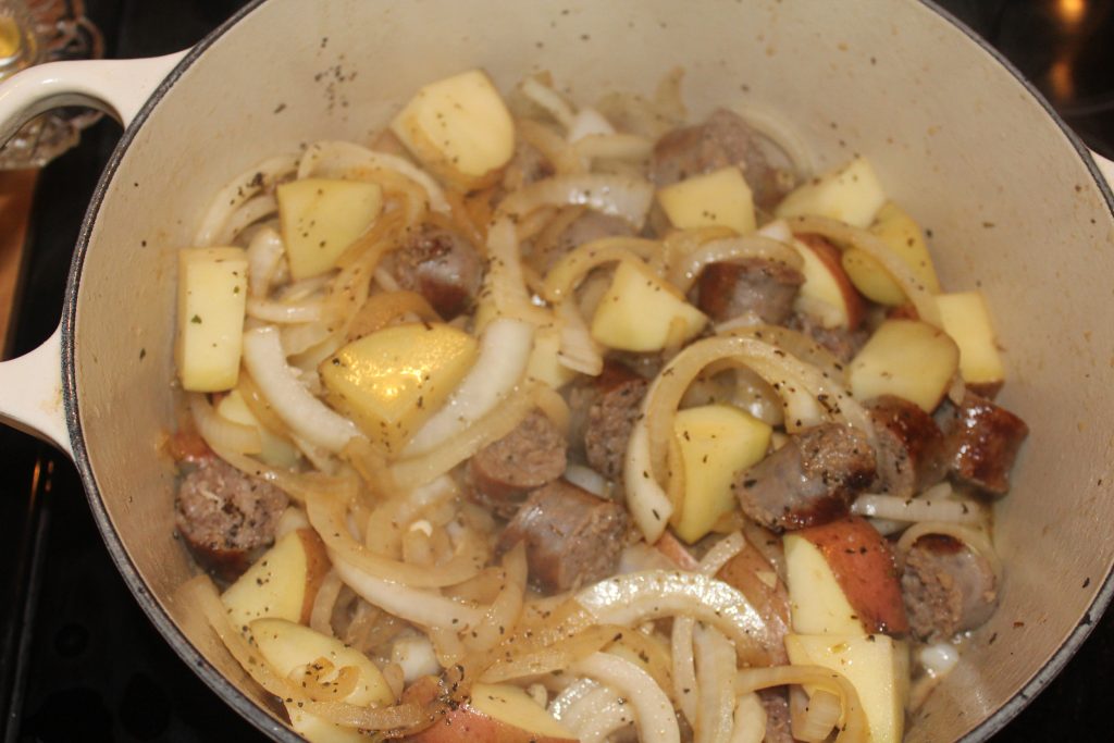 Sausage Potatoes and Onions