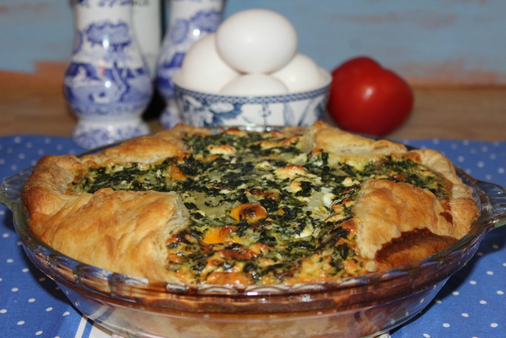 Spinach and Bacon Puff Pastry Quiche