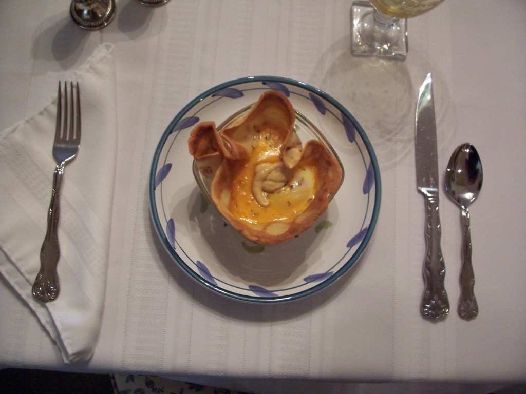 Baked Egg in a Crepe Basket